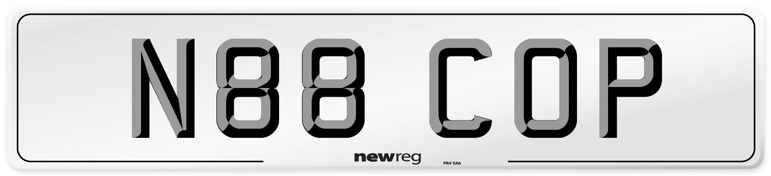 N88 COP Front Number Plate