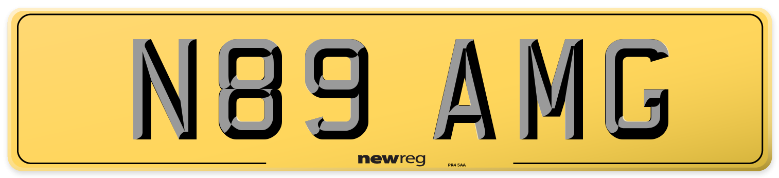 N89 AMG Rear Number Plate