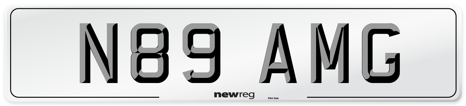 N89 AMG Front Number Plate
