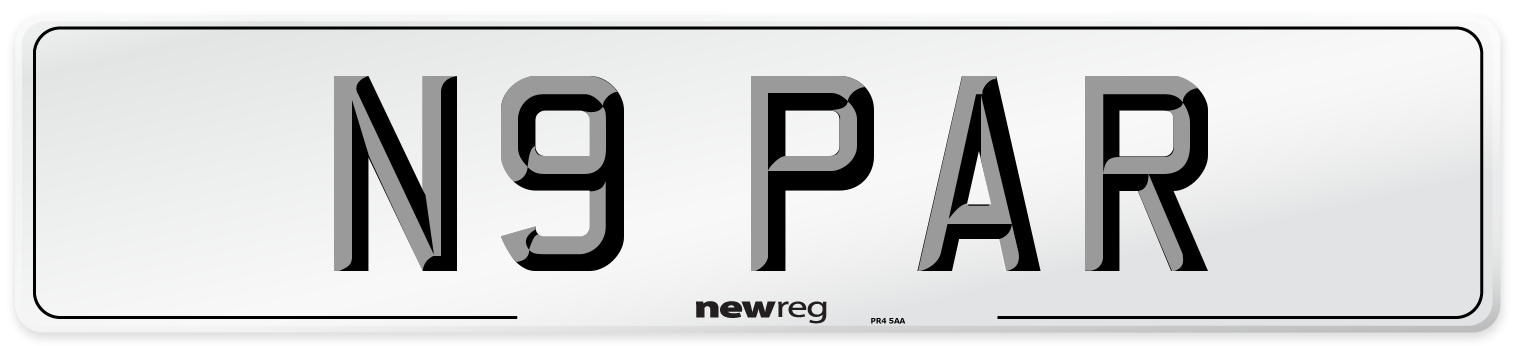 N9 PAR Front Number Plate
