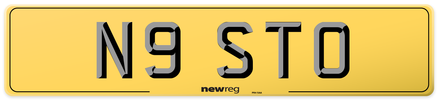 N9 STO Rear Number Plate