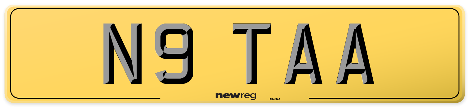 N9 TAA Rear Number Plate