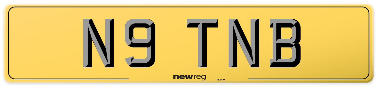 N9 TNB Rear Number Plate