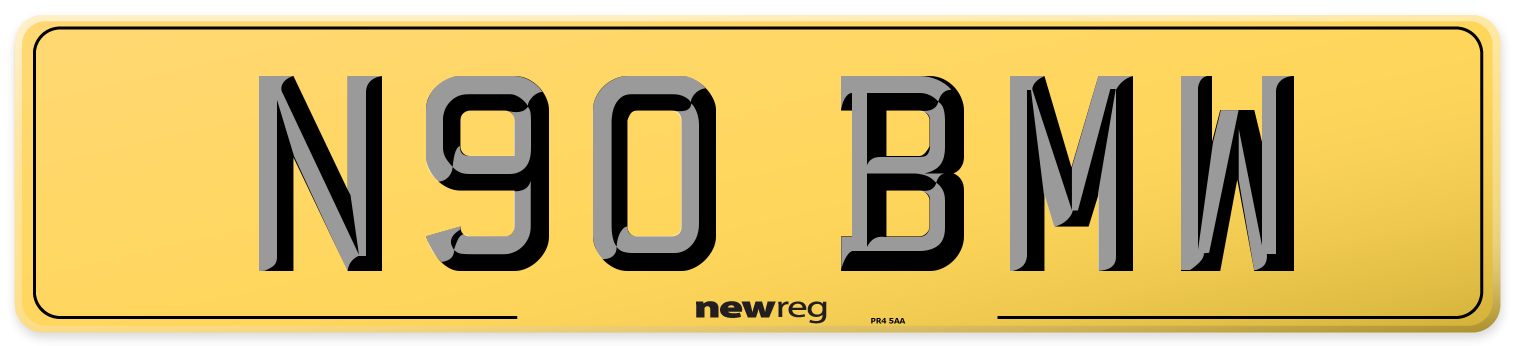 N90 BMW Rear Number Plate