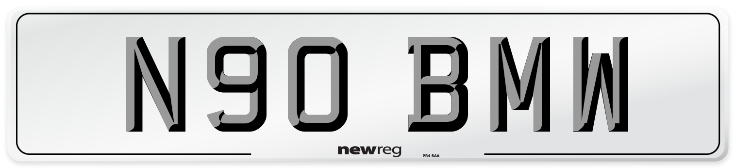 N90 BMW Front Number Plate