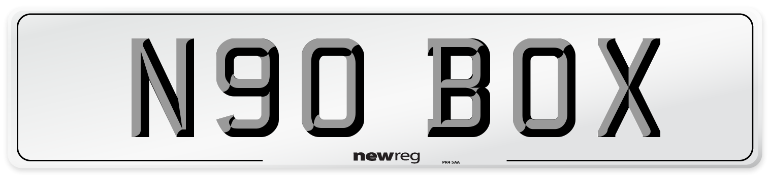 N90 BOX Front Number Plate