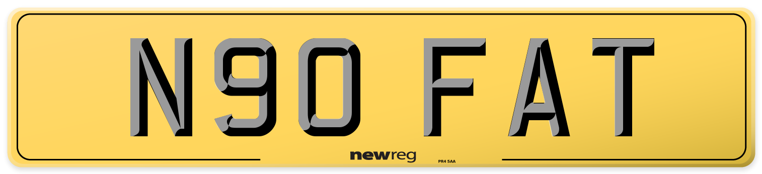 N90 FAT Rear Number Plate