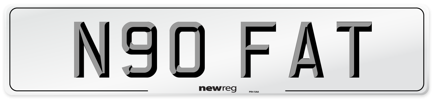N90 FAT Front Number Plate