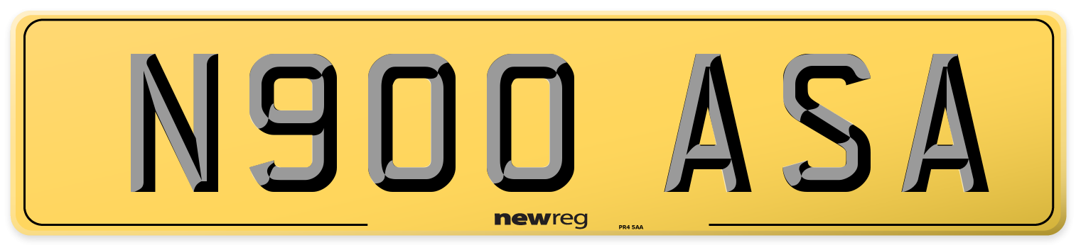 N900 ASA Rear Number Plate