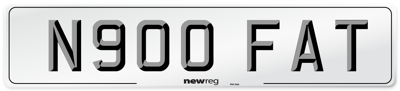 N900 FAT Front Number Plate