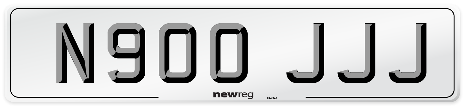 N900 JJJ Front Number Plate