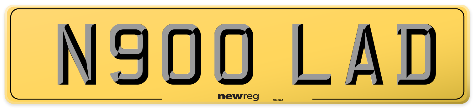 N900 LAD Rear Number Plate