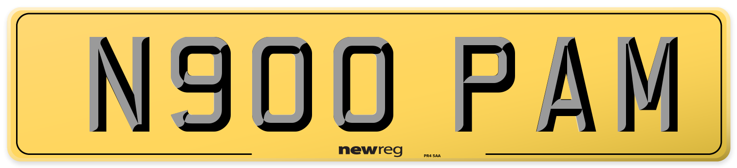 N900 PAM Rear Number Plate