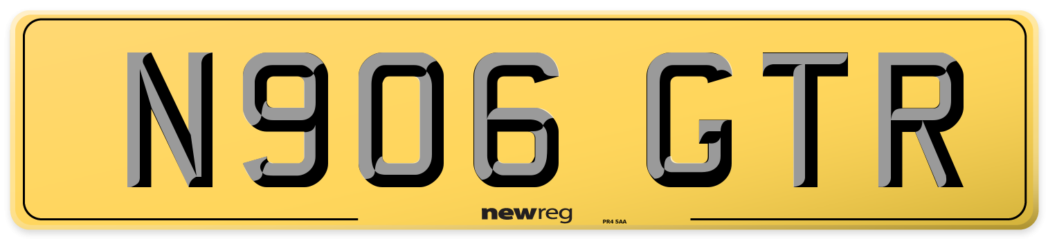 N906 GTR Rear Number Plate