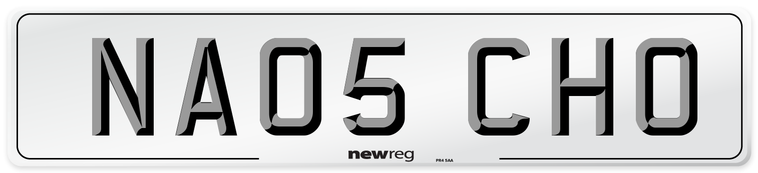 NA05 CHO Front Number Plate