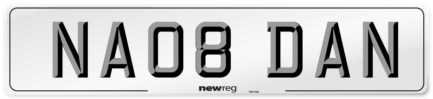 NA08 DAN Front Number Plate