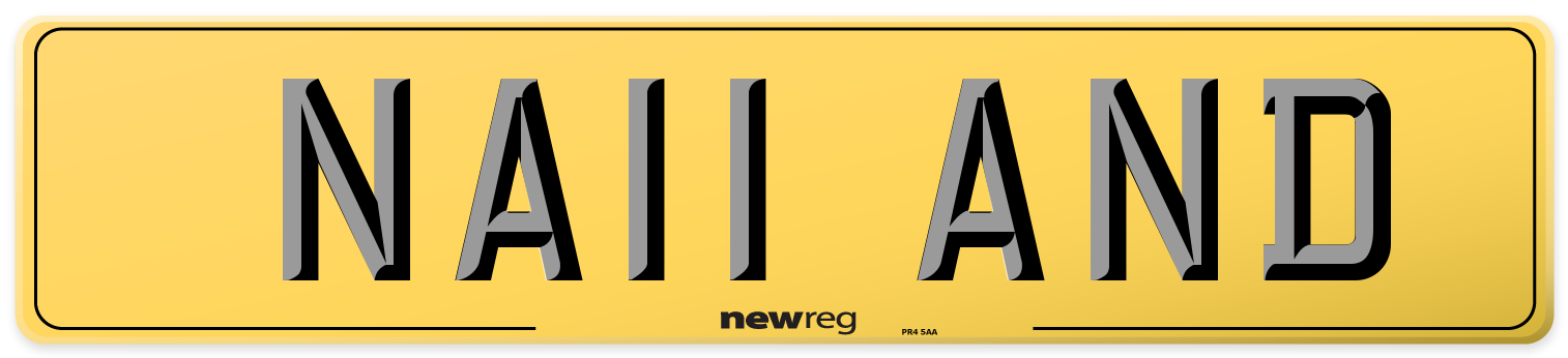 NA11 AND Rear Number Plate