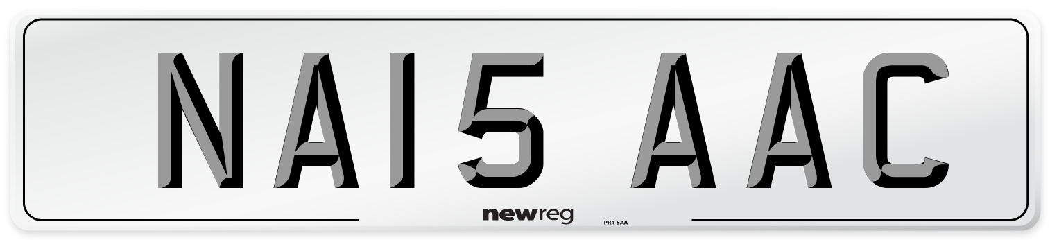 NA15 AAC Front Number Plate