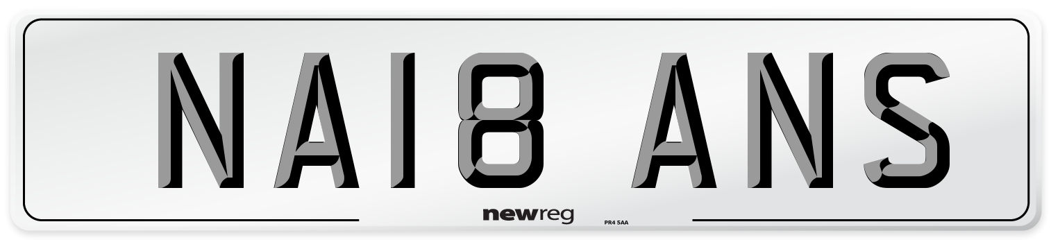 NA18 ANS Front Number Plate