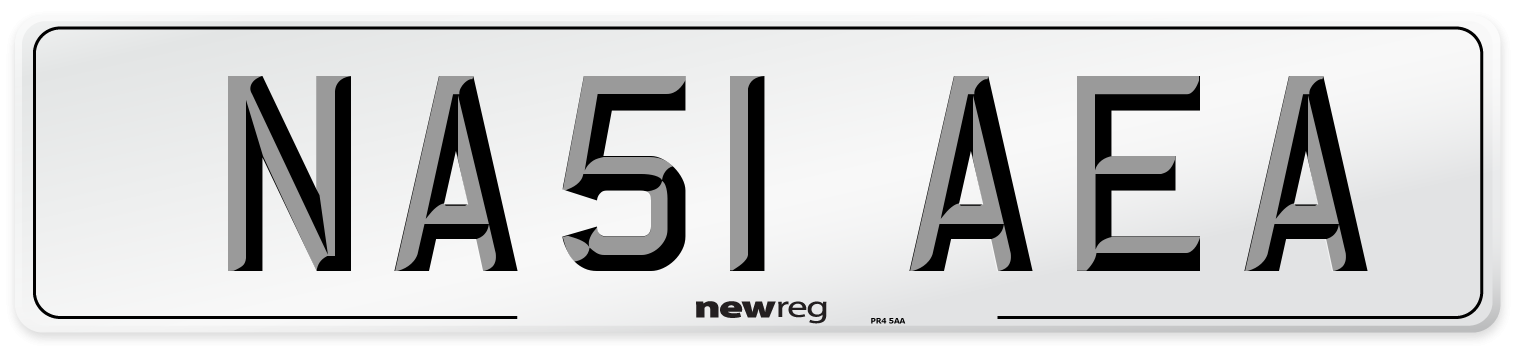 NA51 AEA Front Number Plate