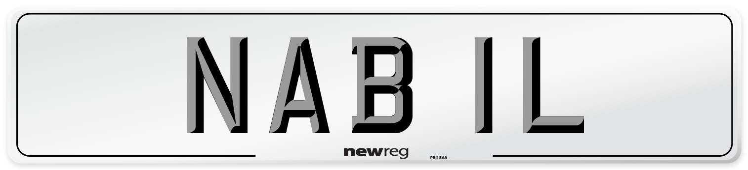 NAB 1L Front Number Plate