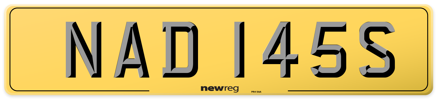 NAD 145S Rear Number Plate