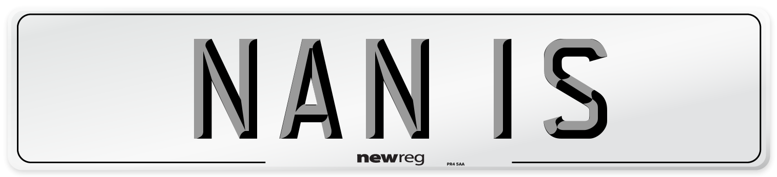 NAN 1S Front Number Plate