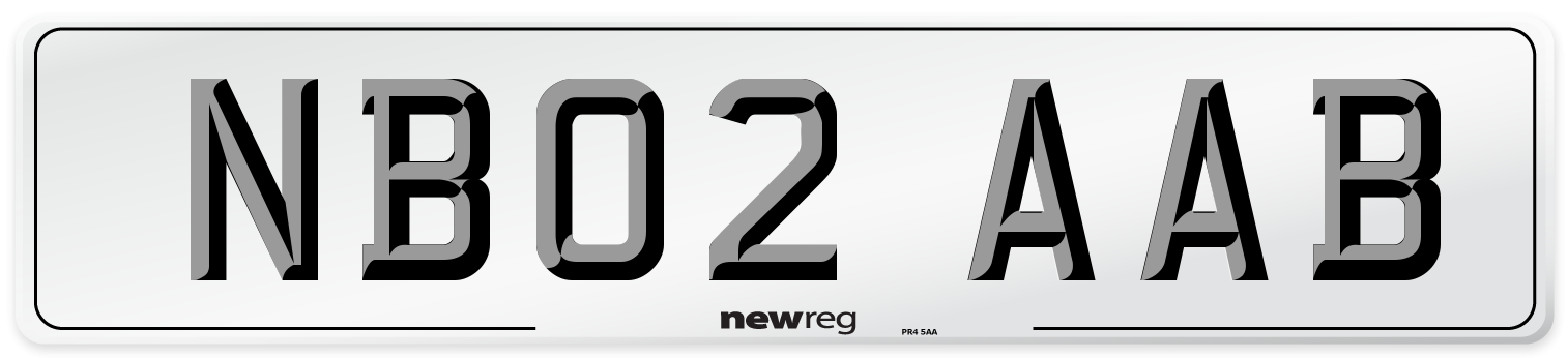NB02 AAB Front Number Plate