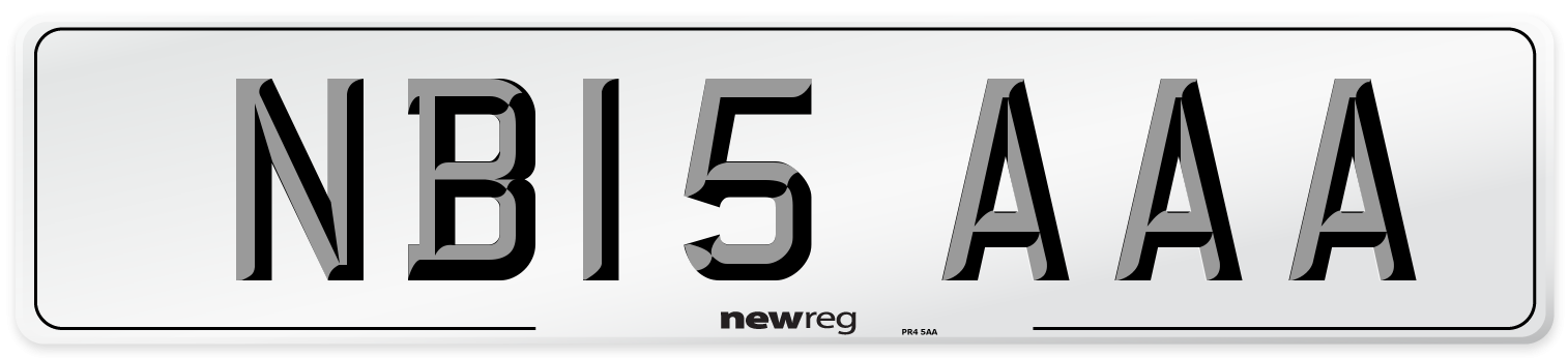 NB15 AAA Front Number Plate