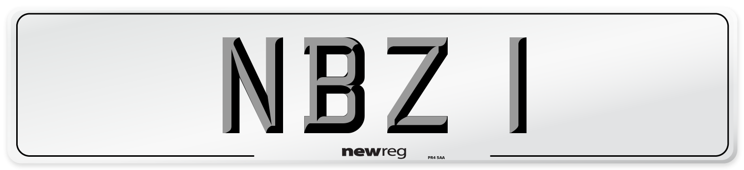 NBZ 1 Front Number Plate