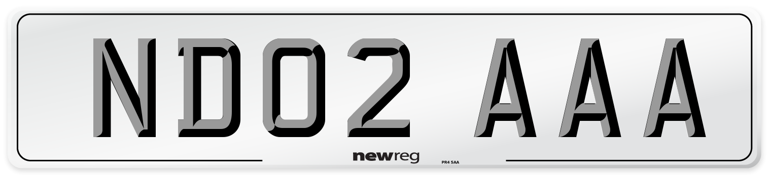 ND02 AAA Front Number Plate