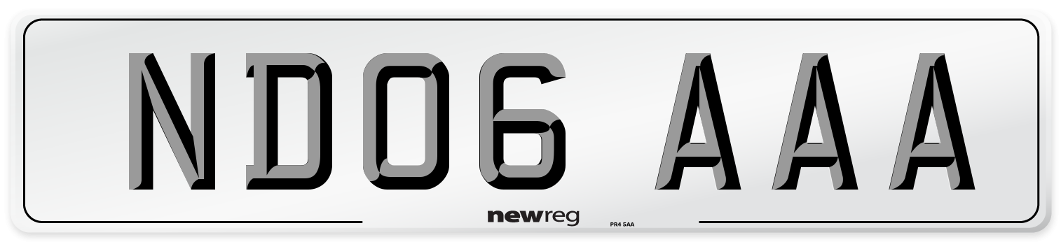 ND06 AAA Front Number Plate