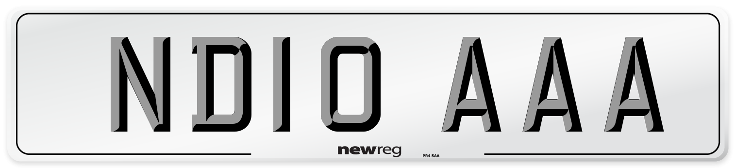 ND10 AAA Front Number Plate