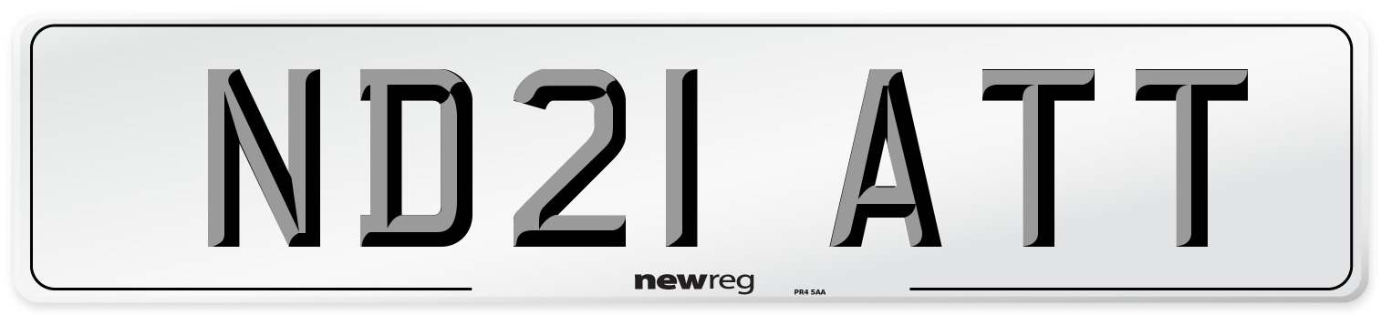 ND21 ATT Front Number Plate