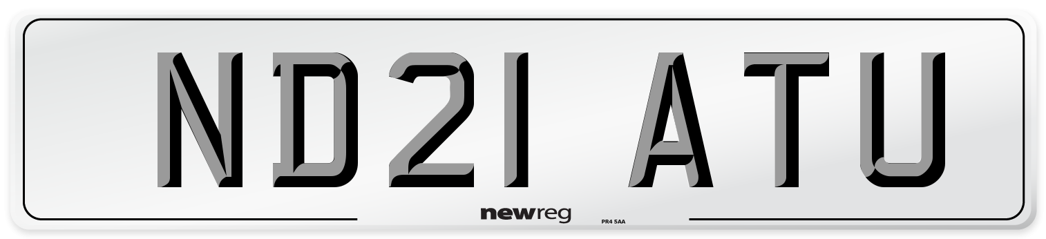 ND21 ATU Front Number Plate