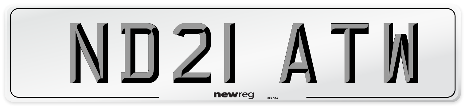 ND21 ATW Front Number Plate