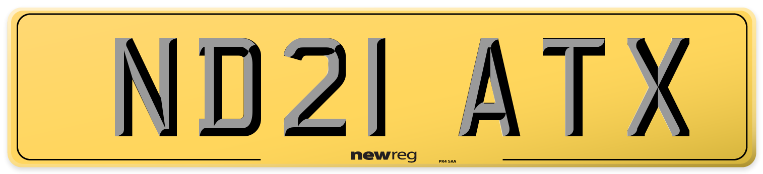 ND21 ATX Rear Number Plate