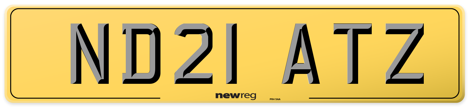 ND21 ATZ Rear Number Plate