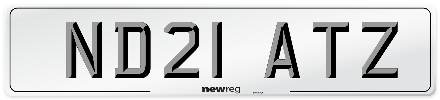 ND21 ATZ Front Number Plate