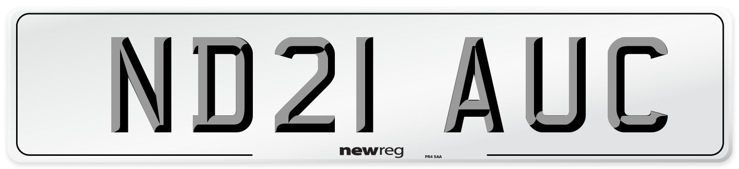 ND21 AUC Front Number Plate