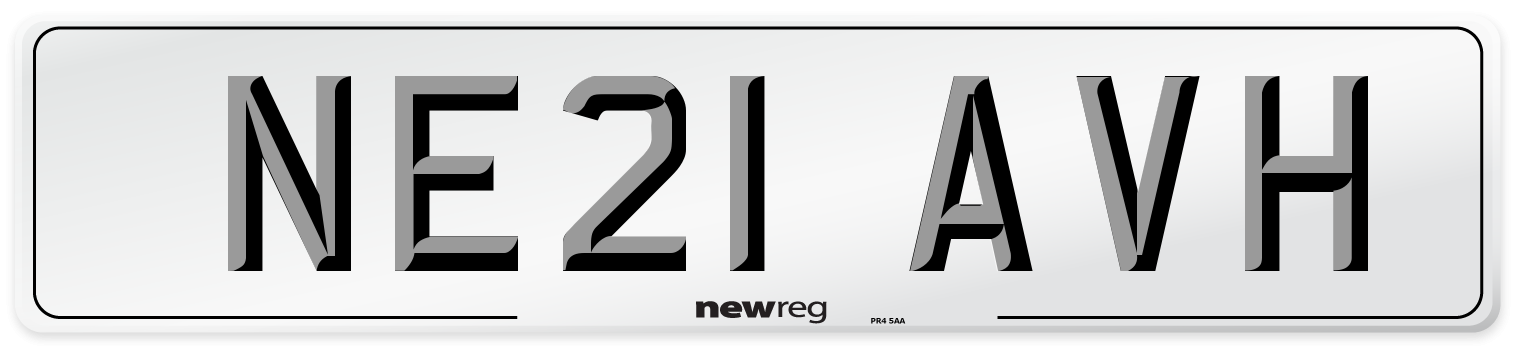 NE21 AVH Front Number Plate