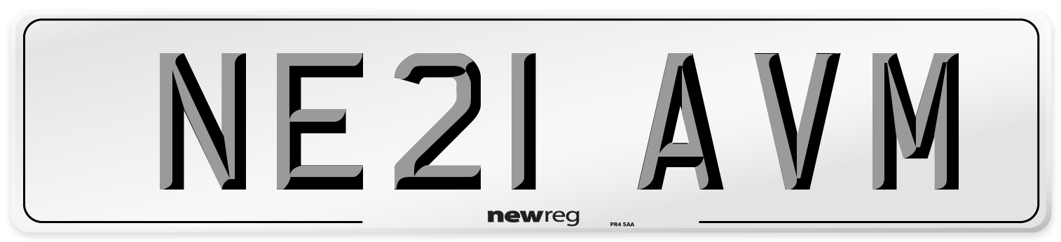 NE21 AVM Front Number Plate