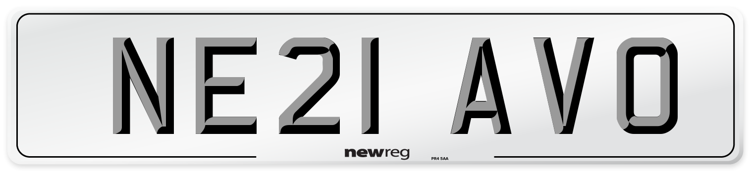NE21 AVO Front Number Plate