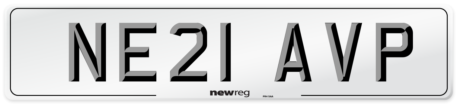 NE21 AVP Front Number Plate