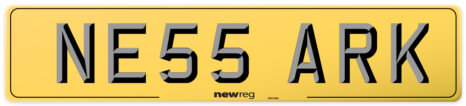 NE55 ARK Rear Number Plate