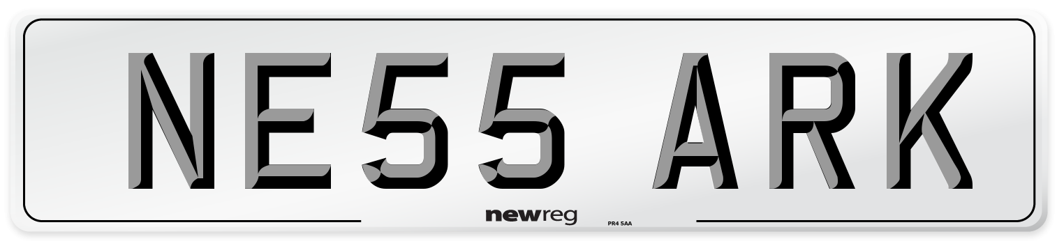 NE55 ARK Front Number Plate
