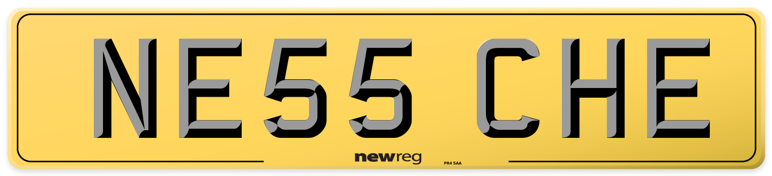 NE55 CHE Rear Number Plate