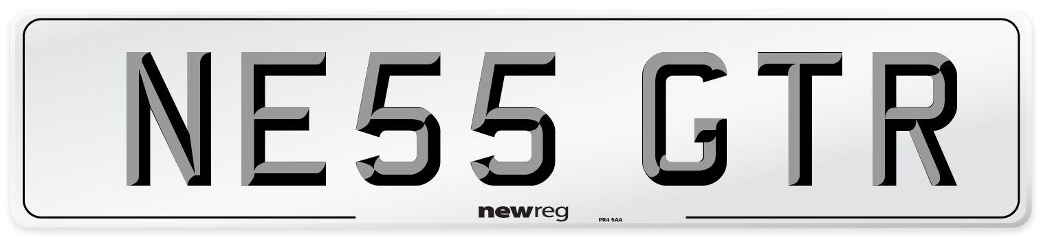 NE55 GTR Front Number Plate