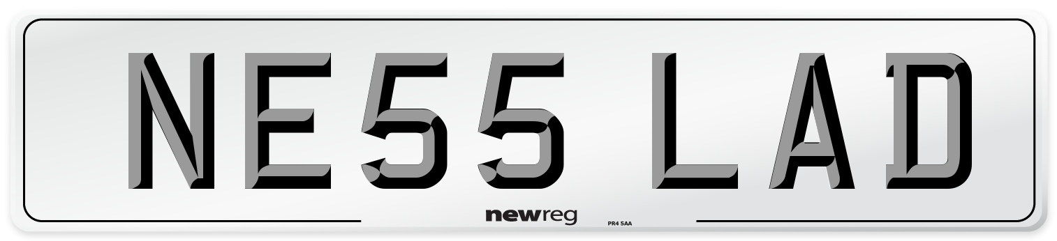 NE55 LAD Front Number Plate