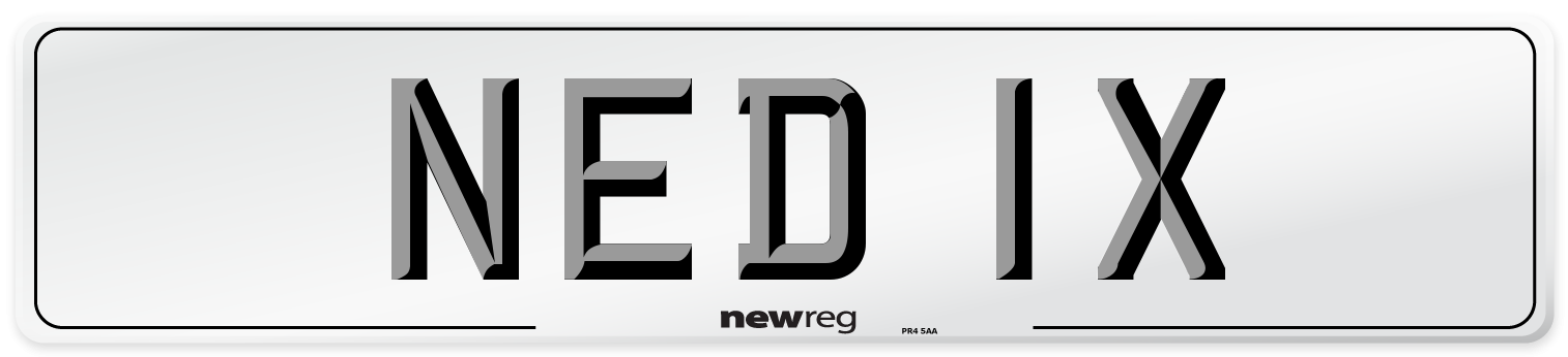 NED 1X Front Number Plate